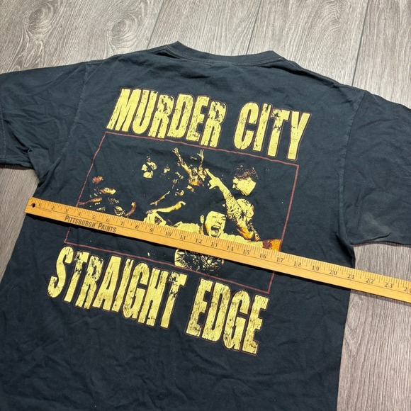 Vintage Tyrant Murder City Straight Edge Shirt Hardcore Punk Large Detroit Rare - Picture 8 of 9
